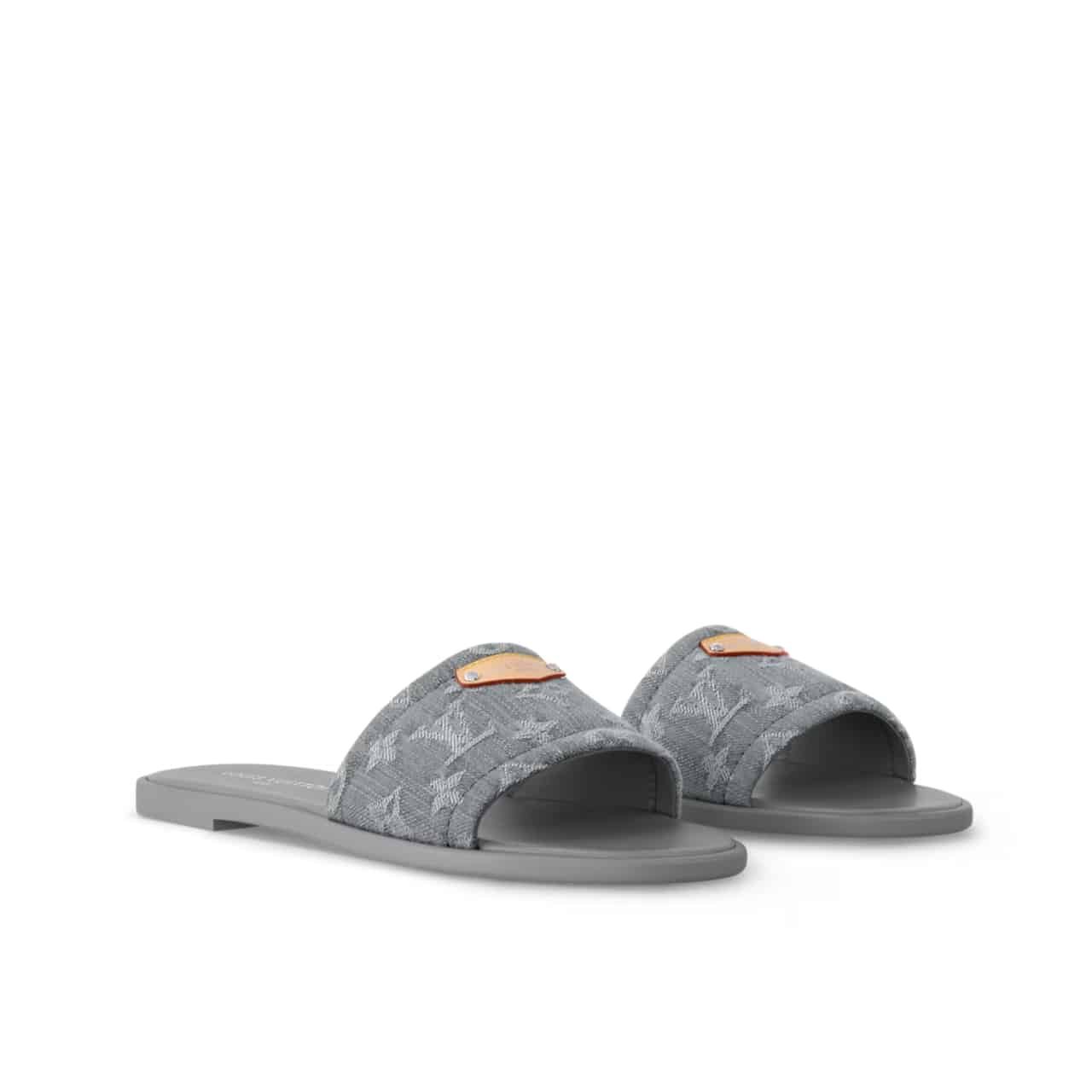 L0vis Vvtt0n Lily Flat Mule Gray 1Agxaa