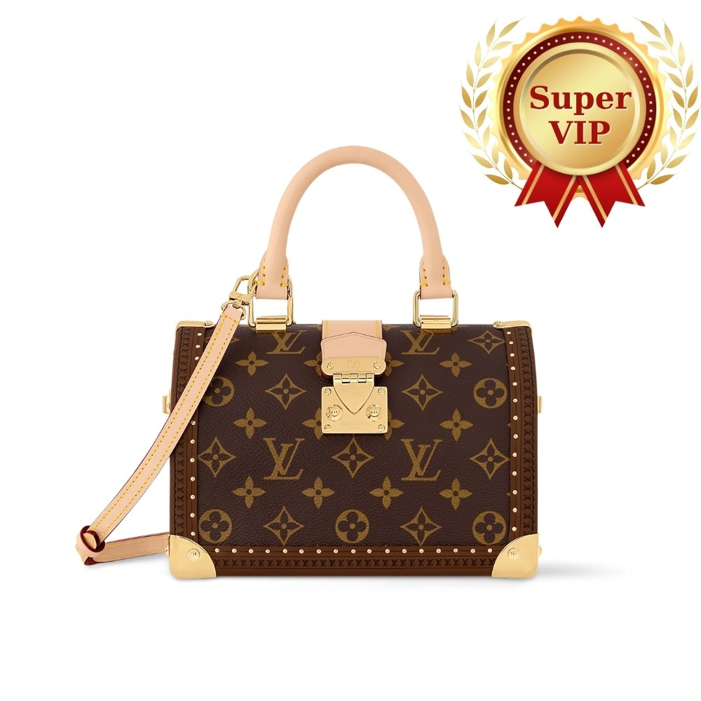 [S*per Vip 1:1] L0vis Vvtt0n Speedy Trunk Box Bag 20 Monogram Brown 21Cm M11154