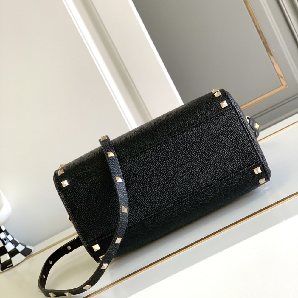 Va1e*ntin0 Caravani Bolsas Rockstud Granato Black 24Cm