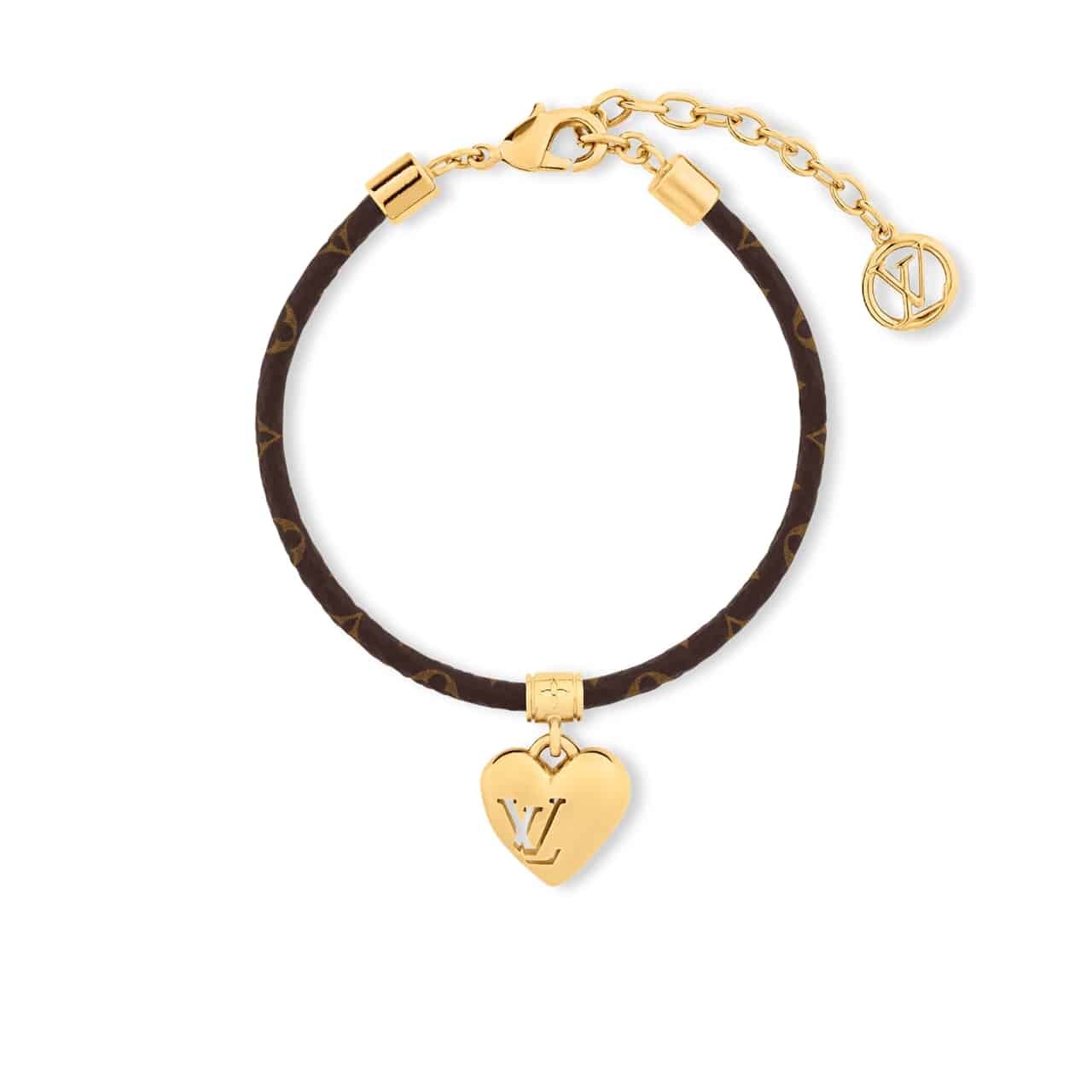 L0vis Vvtt0n Blooming Heart Bracelet Monogram Brown M8907Z