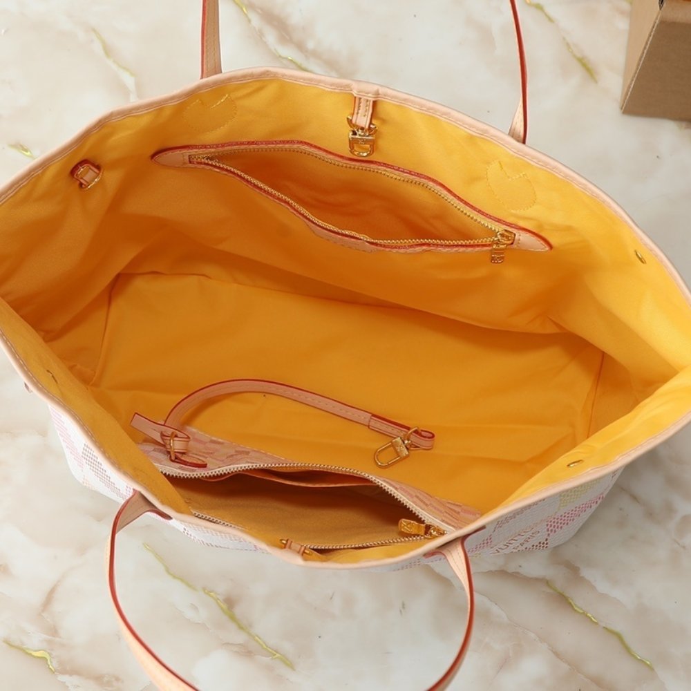 L0vis Vvtt0n Neverfull Mm Damier Canvas Peach 31Cm N40668
