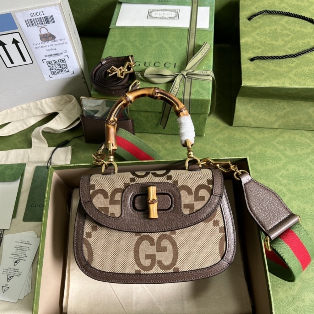Gvc*1 Bamboo 1947 Jumbo Gg Small Top Handle Bag 18Cm