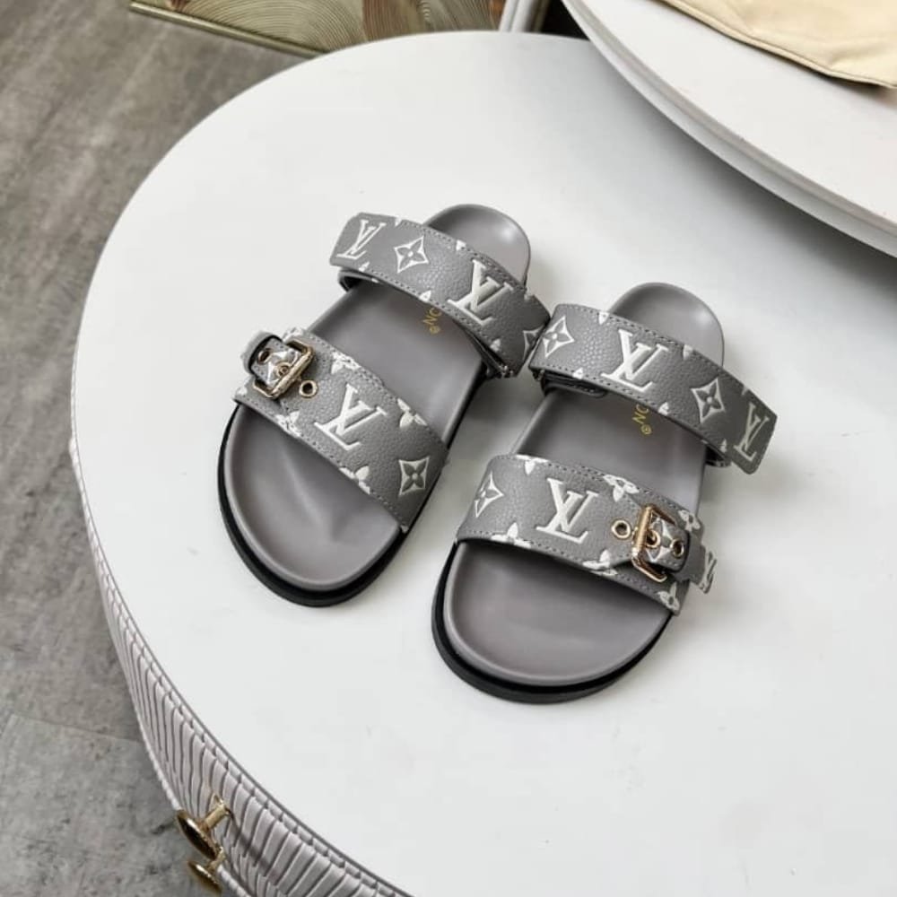 L0vis Vvtt0n Bom Dia Flat Comfort Mule Gray 1Agxv3