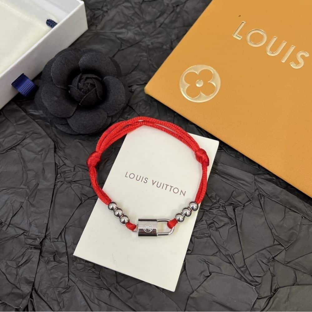 L0vis Vvtt0n Silver Lockit Bracelet Red Q05784