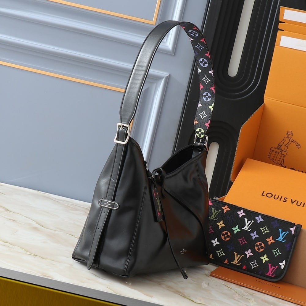 L0vis Vvtt0n X Takashi Murakami Carryall Vibe MM Black 29Cm M13105