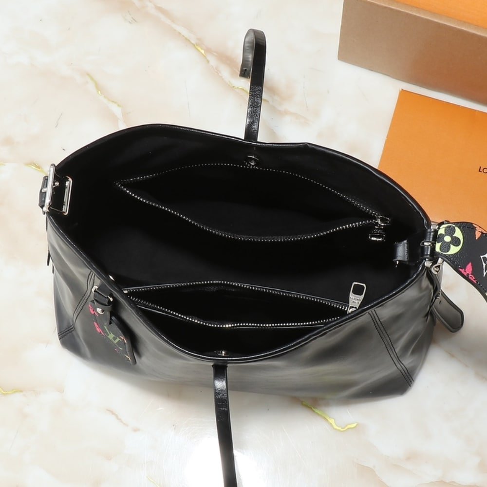 L0vis Vvtt0n X Takashi Murakami Carryall Vibe MM Black 29Cm M13105