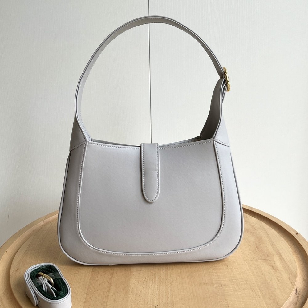 Gvc*1 Jackie 1961 Medium Tote Bag Light Grey Leather 27Cm 782849 Aaddx 1741