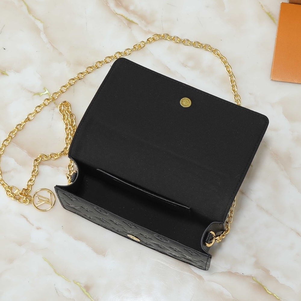L0vis Vvtt0n Wallet On Chain Lily Monogram Empreinte Black 22Cm M46919