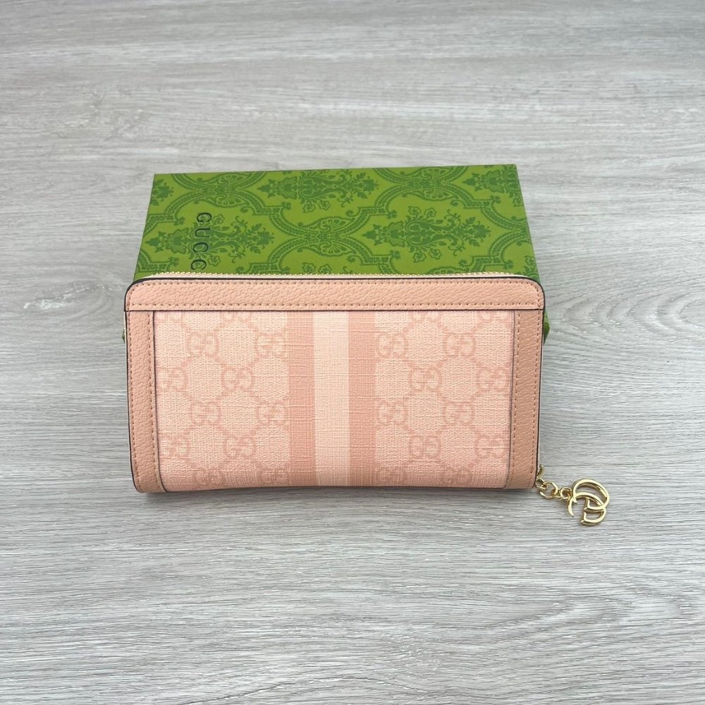 Gvc*1 Ophidia Gg Zip Around Wallet Pink 19Cm
