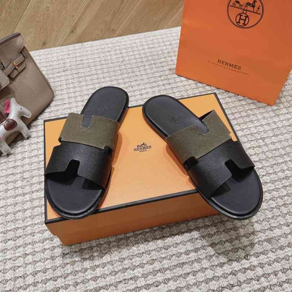 H**me5 Izmir Sandal Kaki And Noir H231812Zhk3400