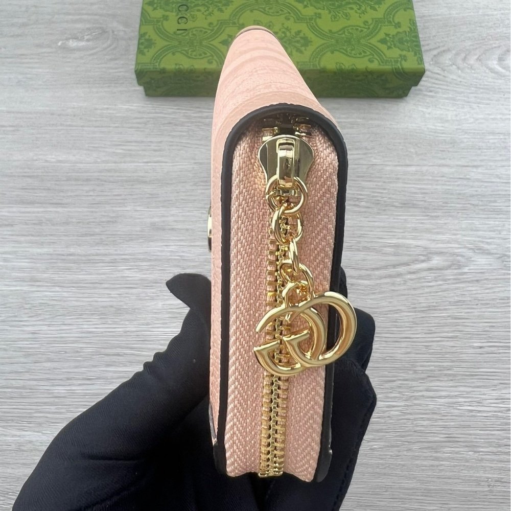 Gvc*1 Ophidia Gg Zip Around Wallet Pink 19Cm