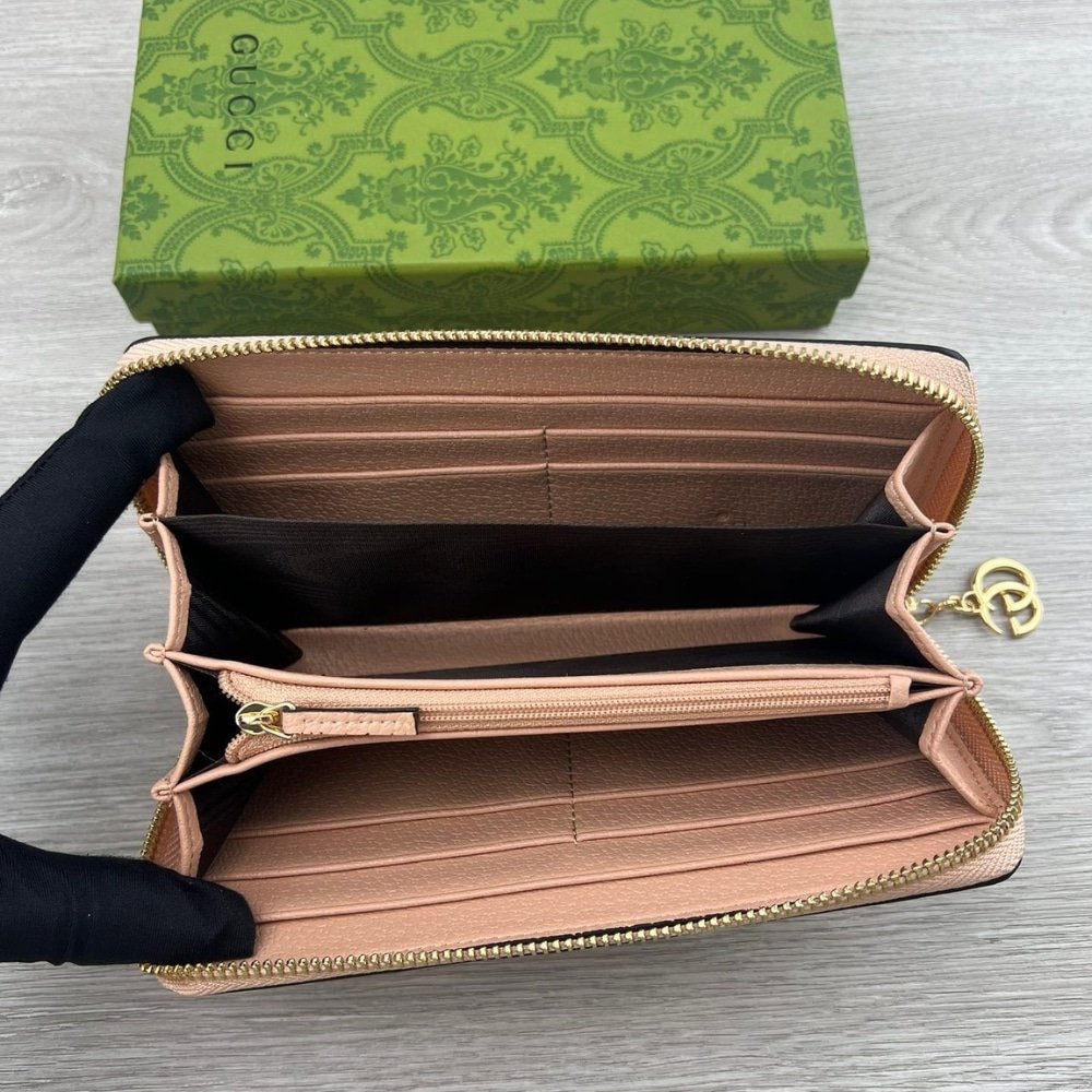 Gvc*1 Ophidia Gg Zip Around Wallet Pink 19Cm
