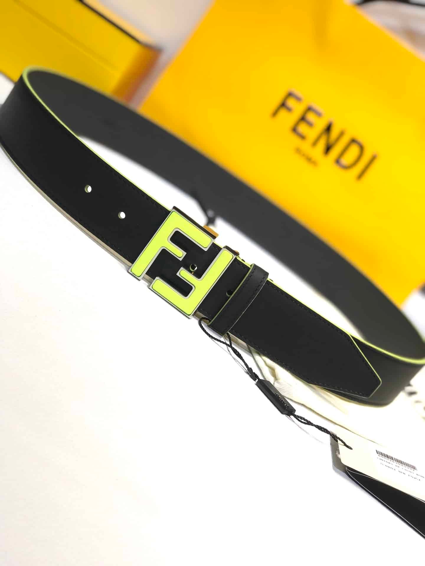 F**di Ff Leather Betl Neon Green 40Mm