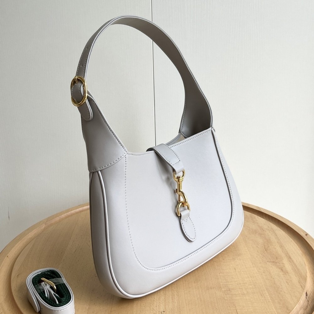 Gvc*1 Jackie 1961 Medium Tote Bag Light Grey Leather 27Cm 782849 Aaddx 1741