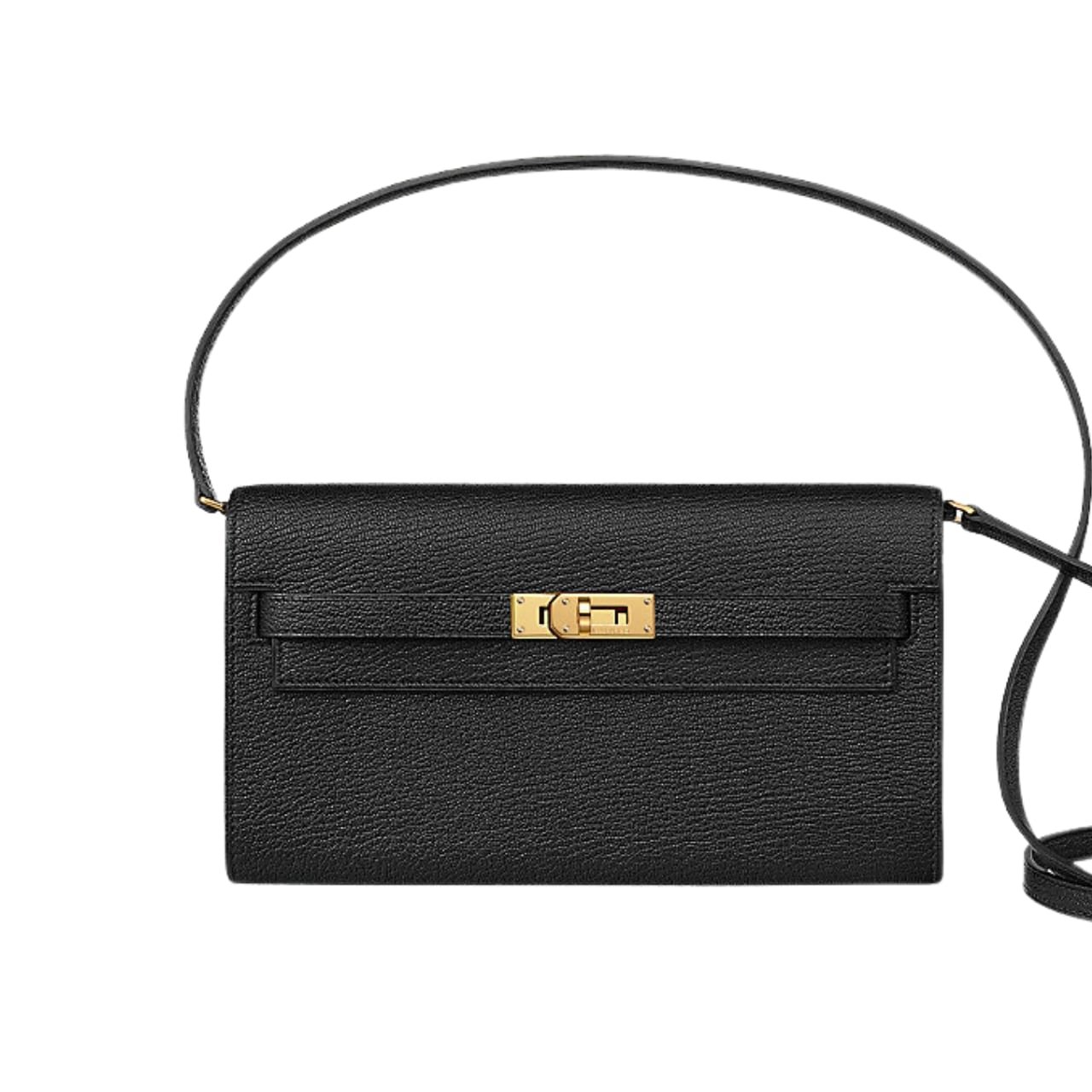 H**me5 Kelly Classique To Go Wallet Black 19Cm H080255Cc89