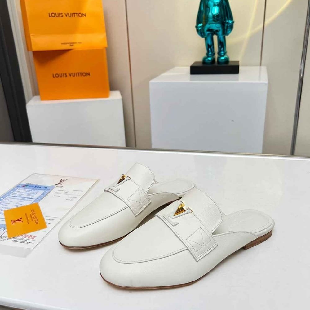L0vis Vvtt0n Mare Open Back Loafer White