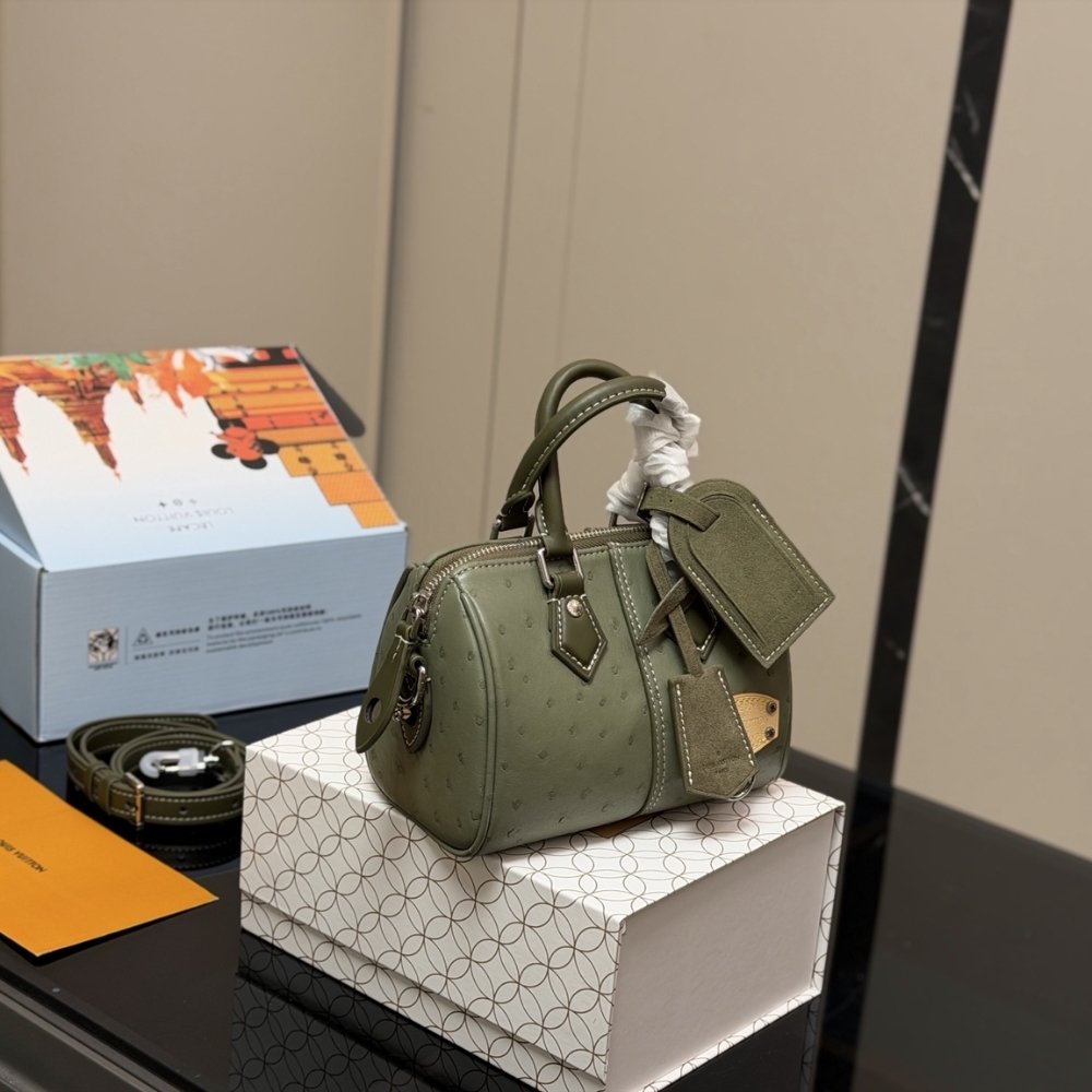 L0vis Vvtt0n Speedy 18 Bandoulière Bag Khaki Green 18Cm N89151