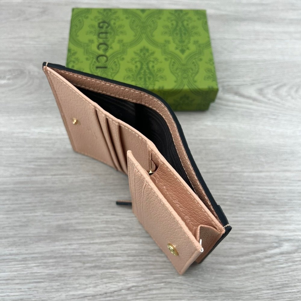 Gvc*1 Ophidia Gg Card Case Wallet Pink 11Cm