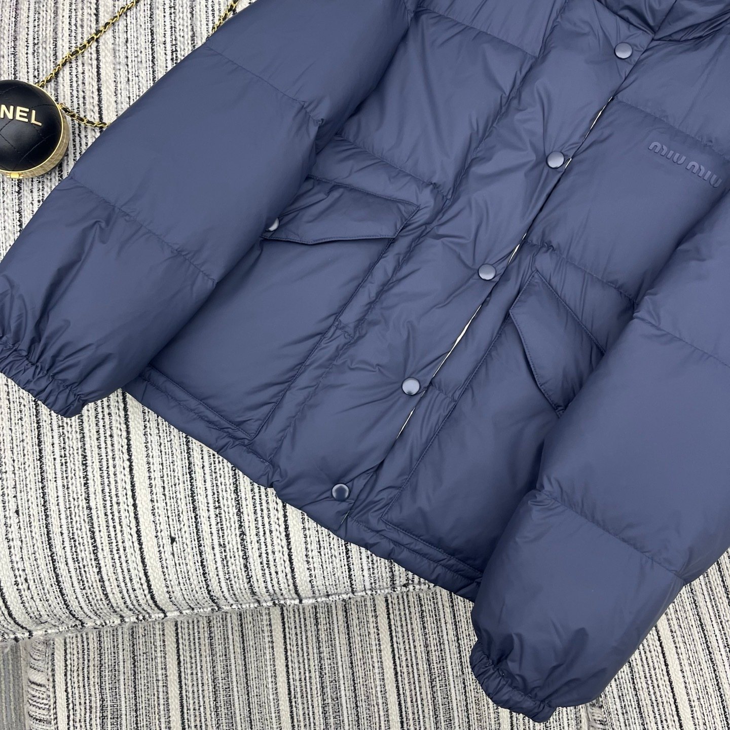 M1um1u Reversible Technical Ponge Down Jacket Blue Ml1320 17Op F0Oqu S Ooo