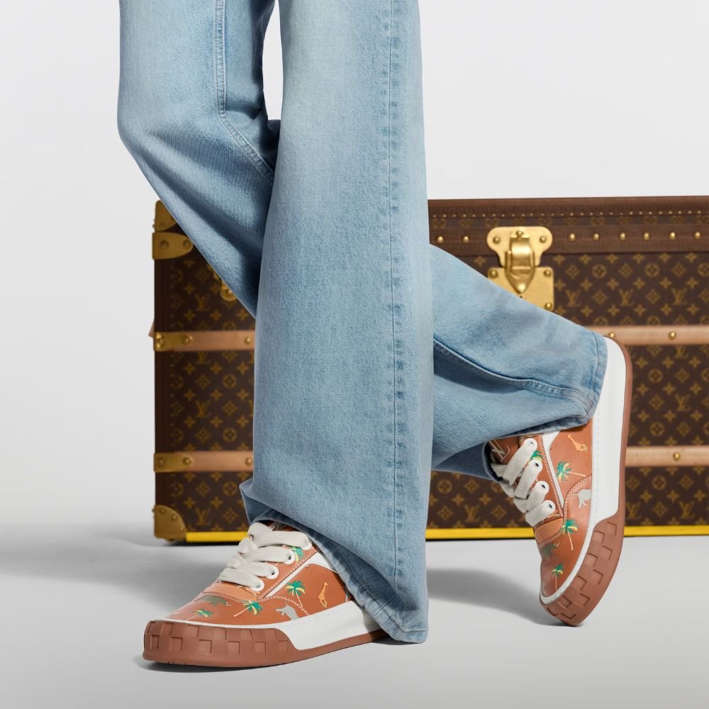 L0vis Vvtt0n LV x The Darjeeling Limited LV Tilted Sneaker Cognac Brown 1AJTKS
