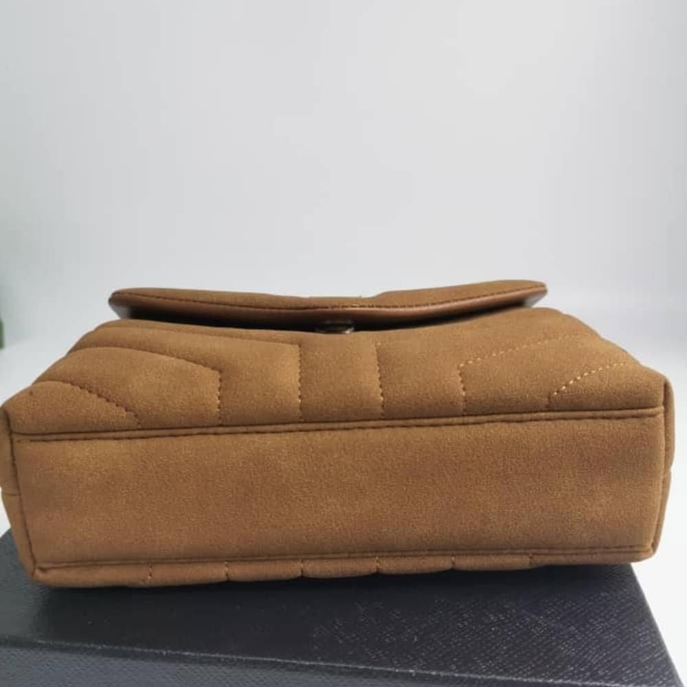 Sa1nt Lau*nt Loulou Small Shoulder Bag In Suede 22Cm