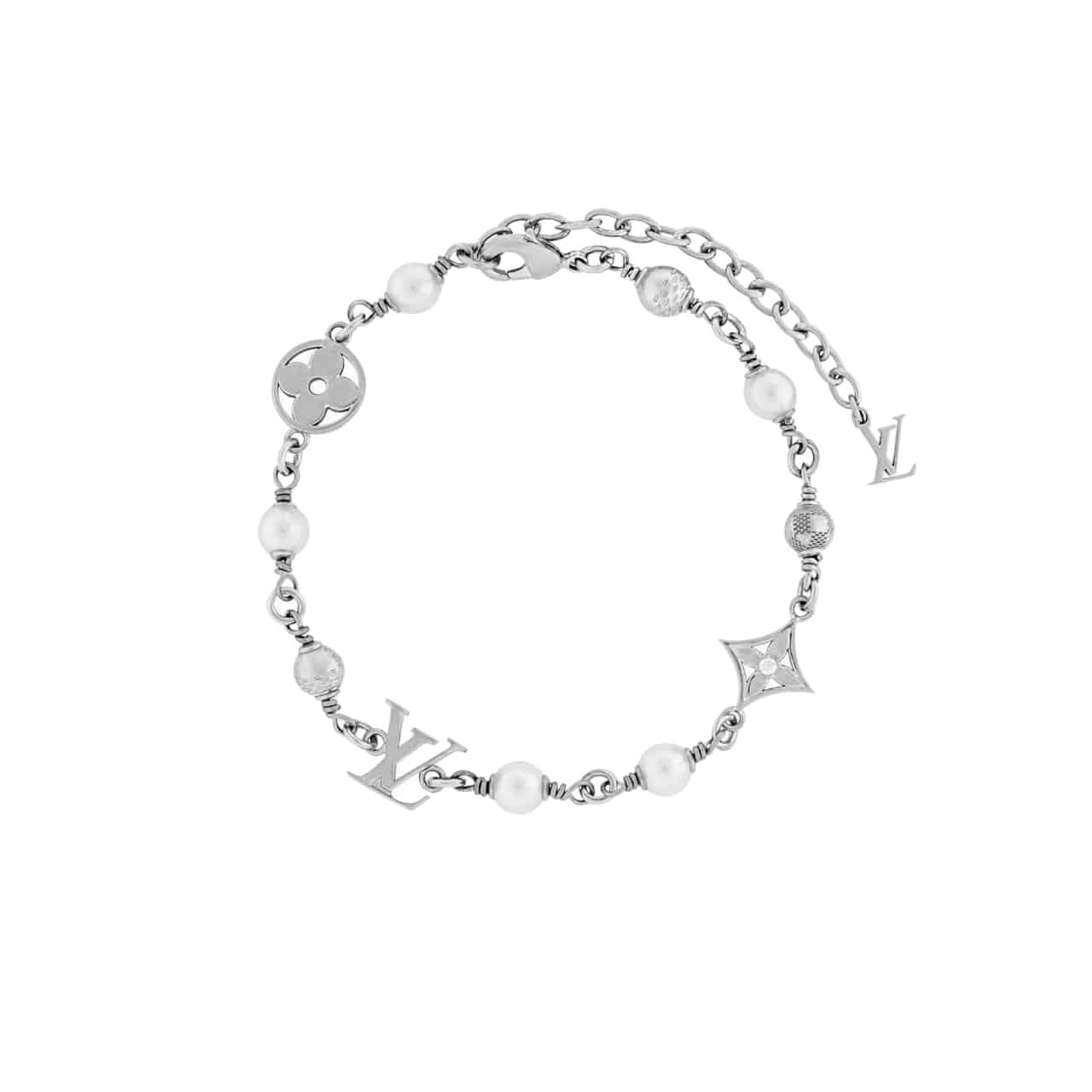 L0vis Vvtt0n Lv Pearls Bracelet Silver M1384A
