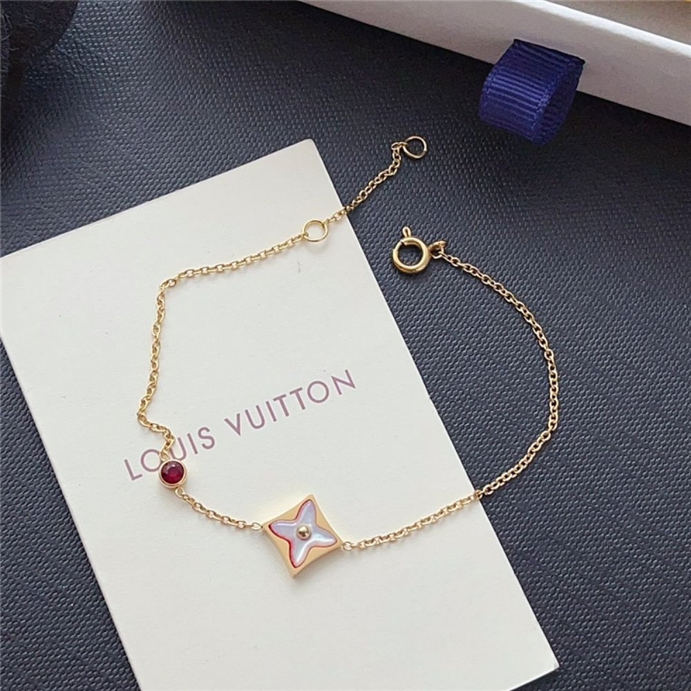 L0vis Vvtt0n Color Blossom Bb Star Bracelet Red Gold