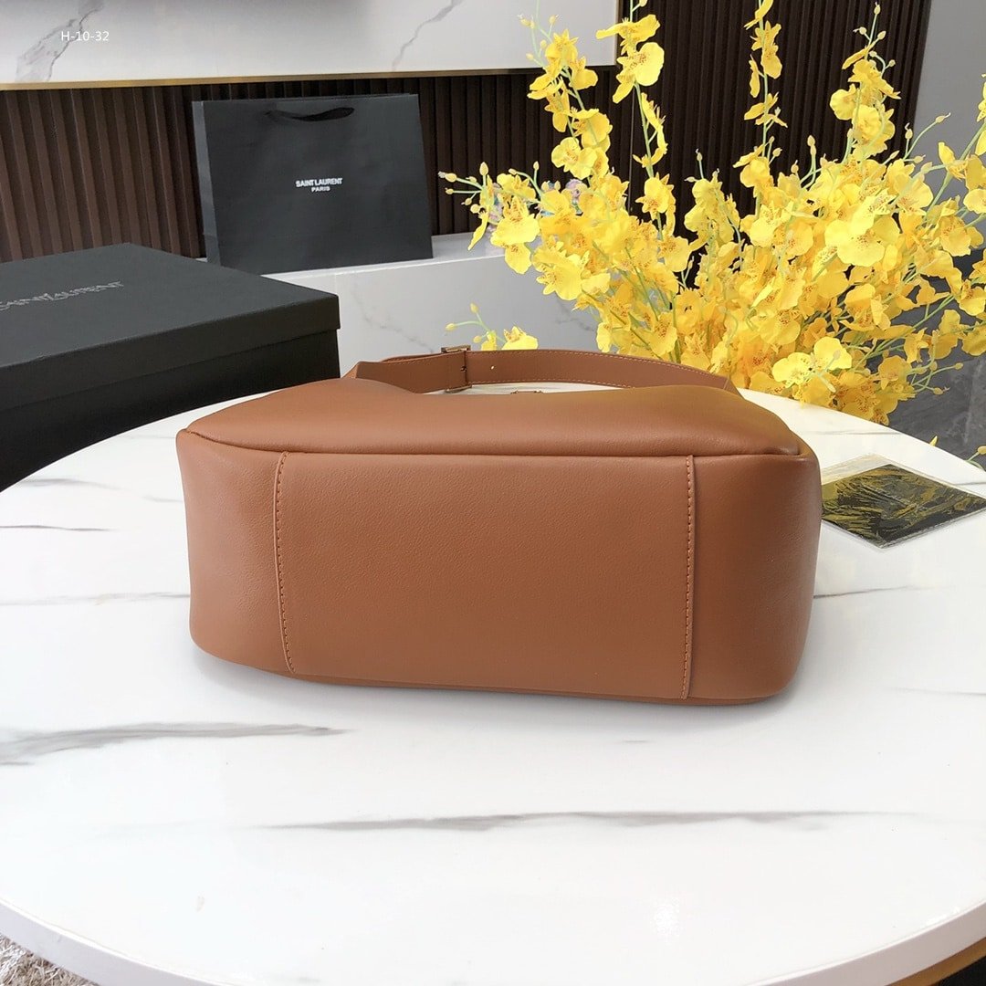 Sa1nt Lau*nt Le 5 À 7 S*pple Large In Grained Leather Brown 31Cm 713938Aaauq2536