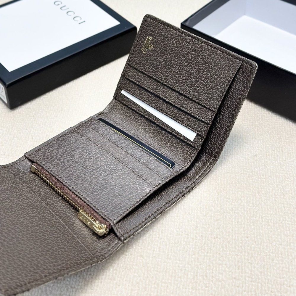 Gvc*1 Ophidia Short Wallet Canvas Grey 11Cm