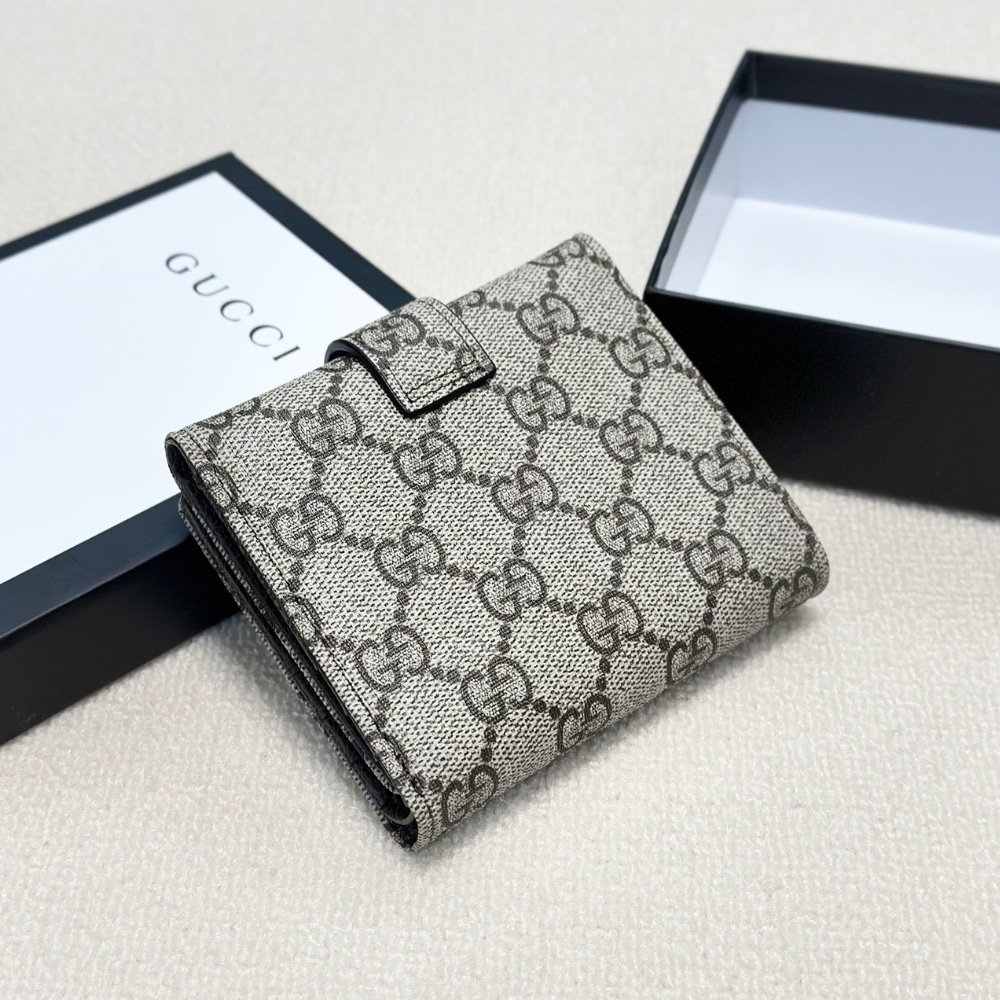 Gvc*1 Ophidia Short Wallet Canvas Grey 11Cm