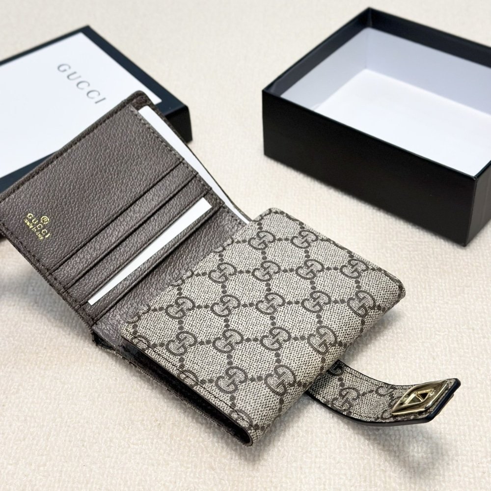 Gvc*1 Ophidia Short Wallet Canvas Grey 11Cm