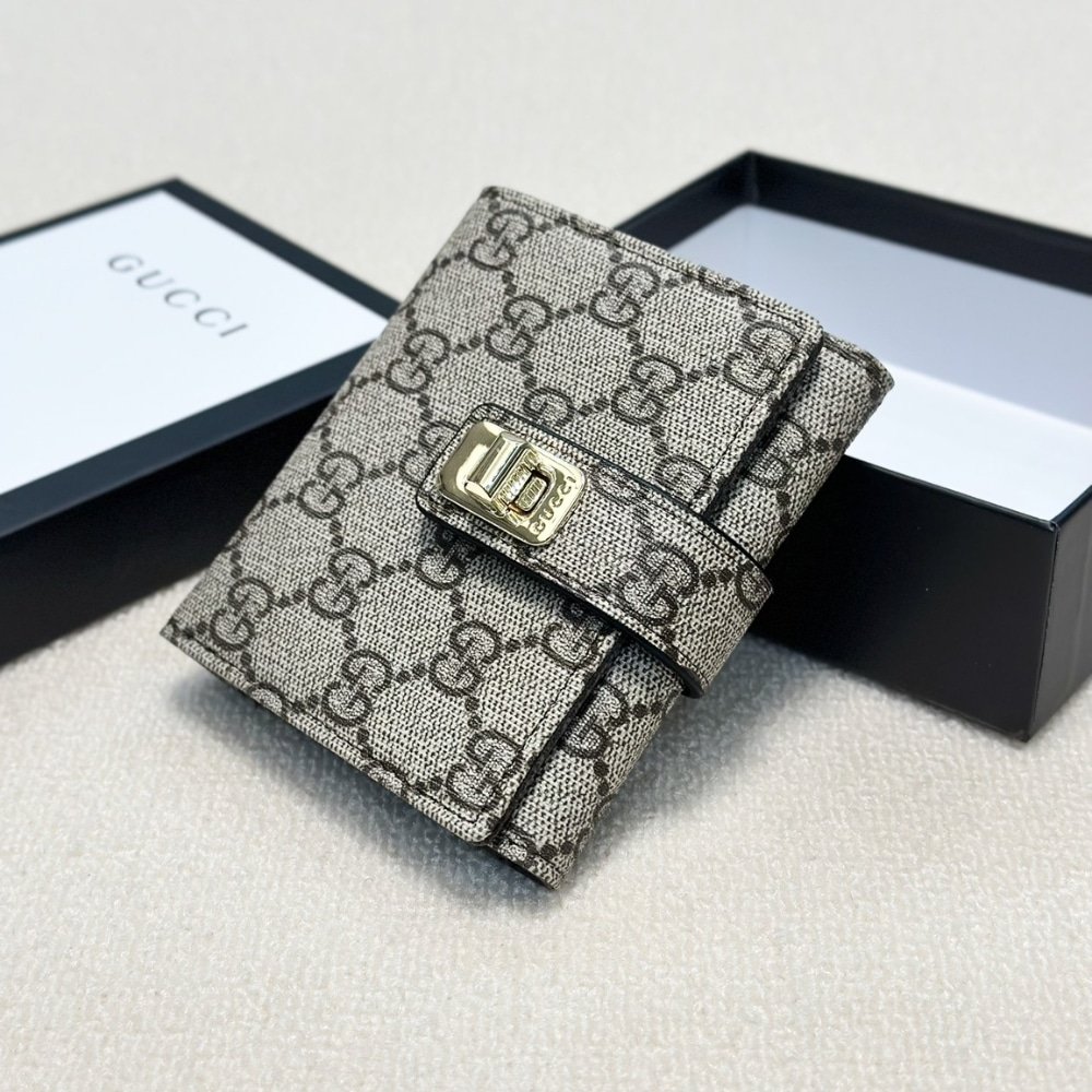 Gvc*1 Ophidia Short Wallet Canvas Grey 11Cm