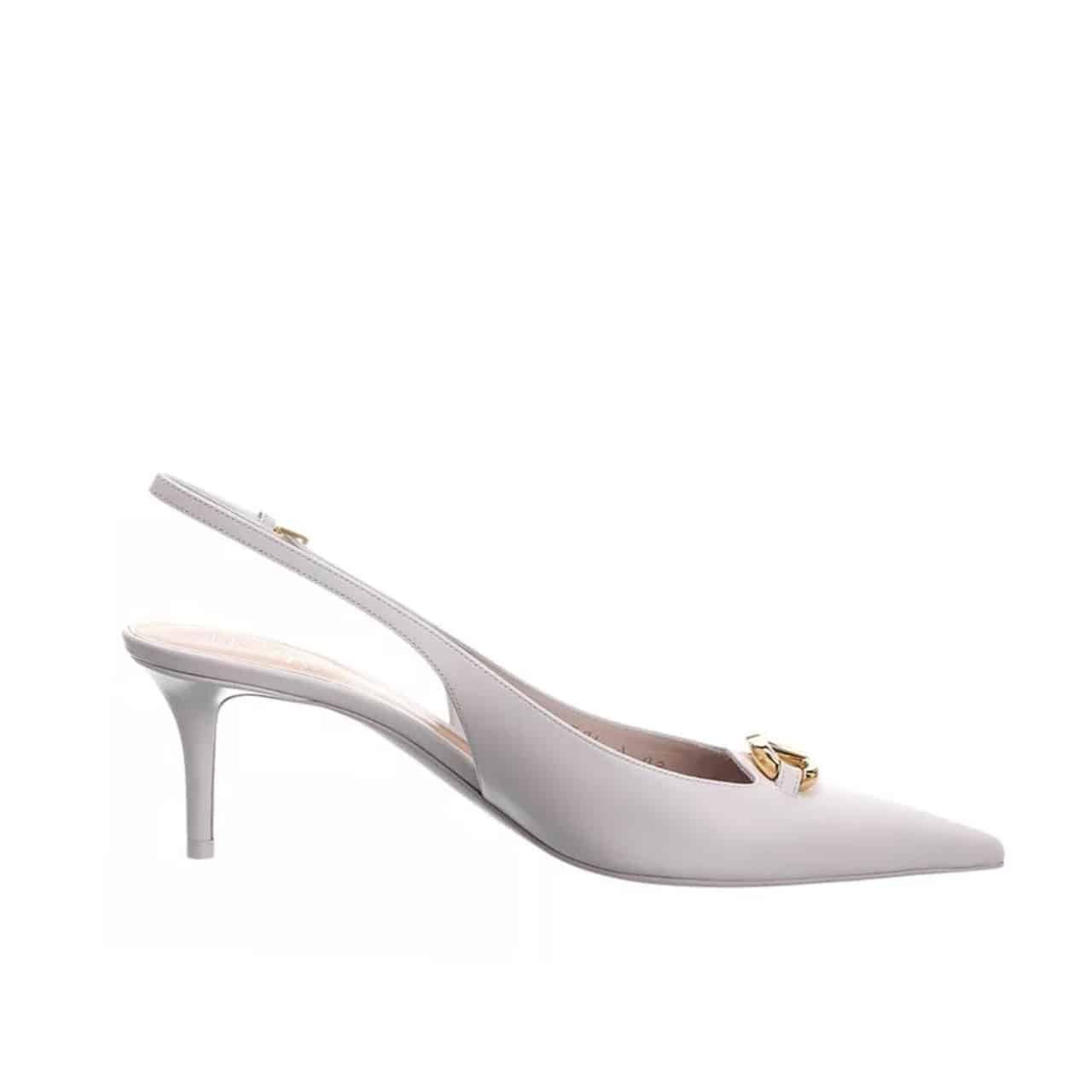 Va1e*ntin0 The Bold Edition Vlogo Slingback Pump 60Mm In Ivory