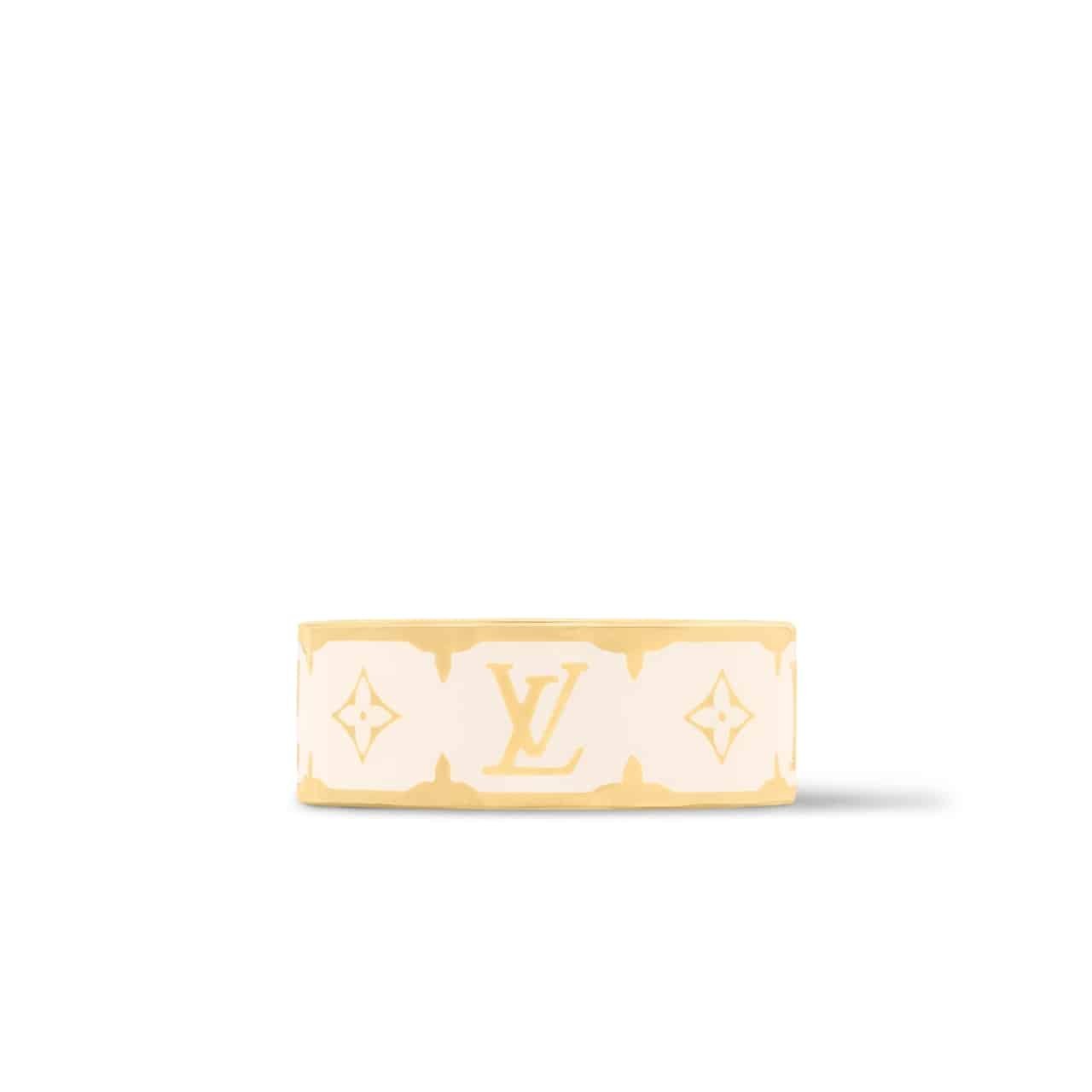 L0vis Vvtt0n Nanogram Enamel Ring White M1565S