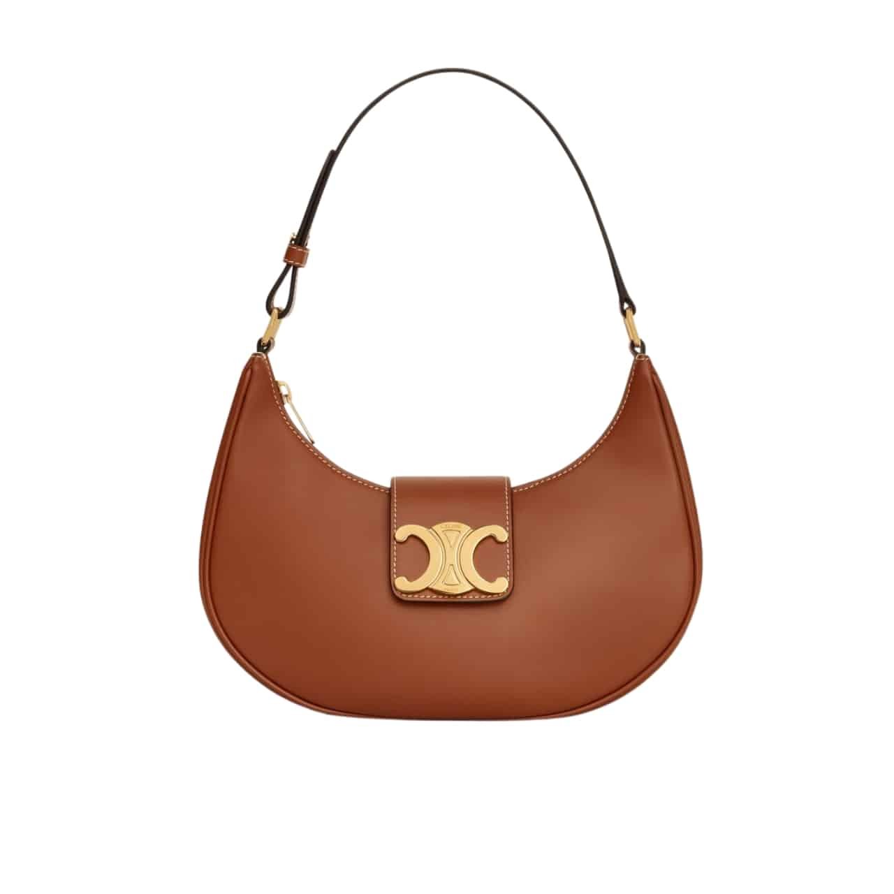 Ce1i*e Medium Ava Triomphe Bag In Smooth Tan 24Cm 114493Dgq 04Lu