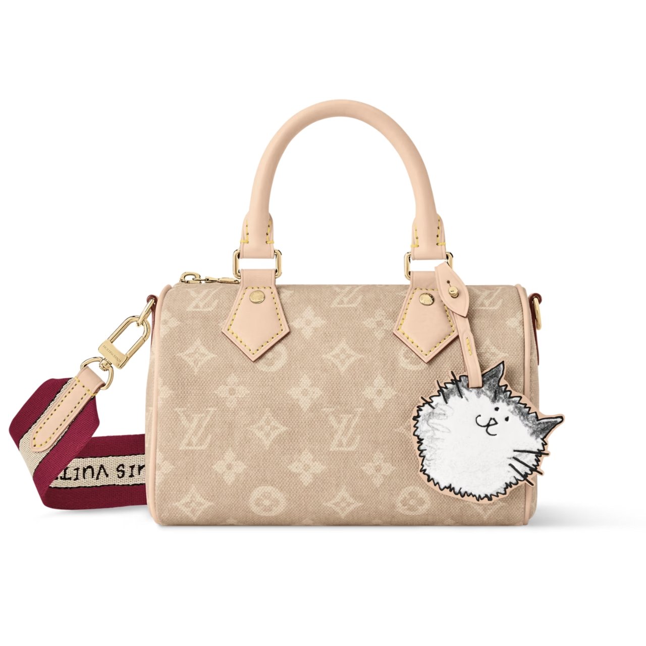 L0vis Vvtt0n Speedy Bandoulière 20 Meowgram Pale Pink 20Cm M15151