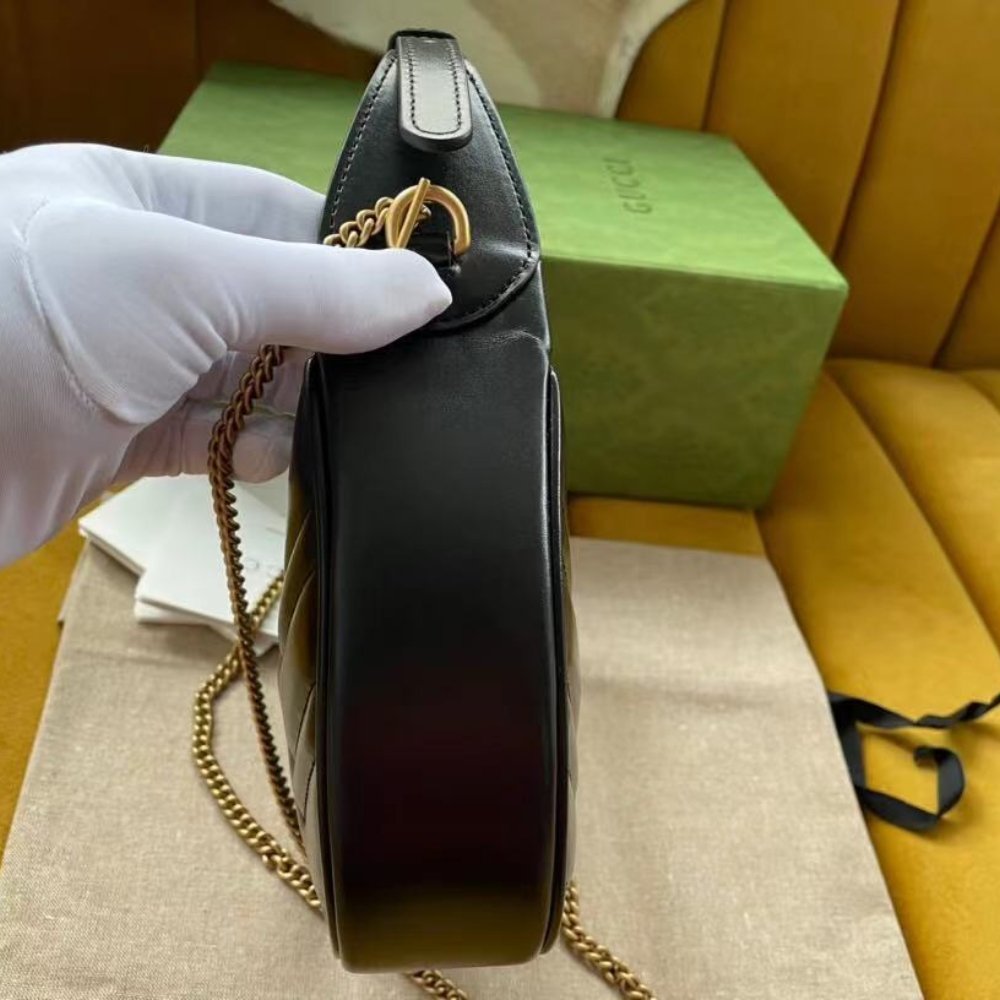 Gvc*1 Gg Marmont Small Shoulder Bag Black 21Cm 699514 Dtdht 1000