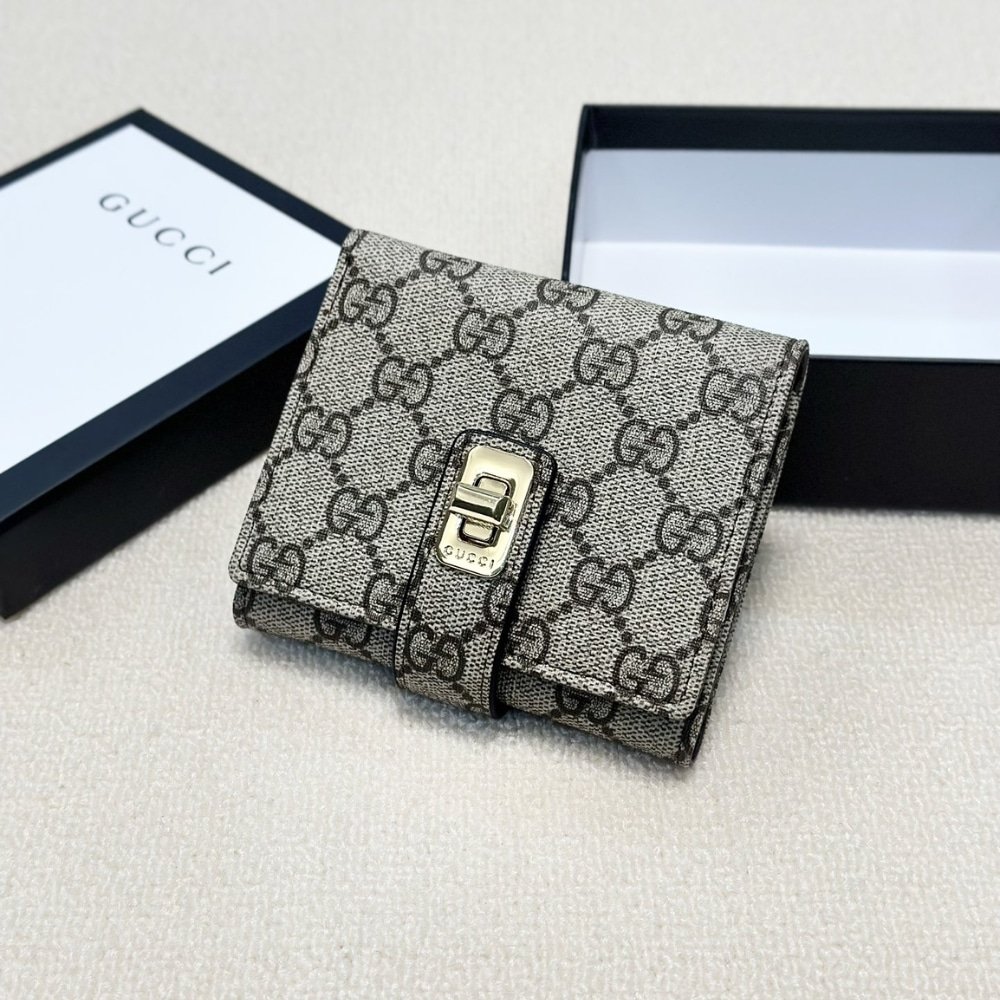 Gvc*1 Ophidia Short Wallet Canvas Grey 11Cm