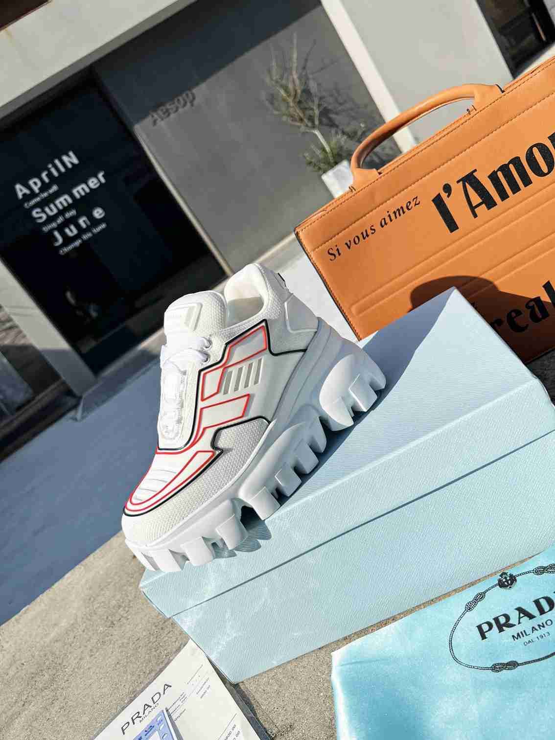 Pra*a Cloudbust Thunder Sneakers With White And Red 2Eg2933Lgnf0009