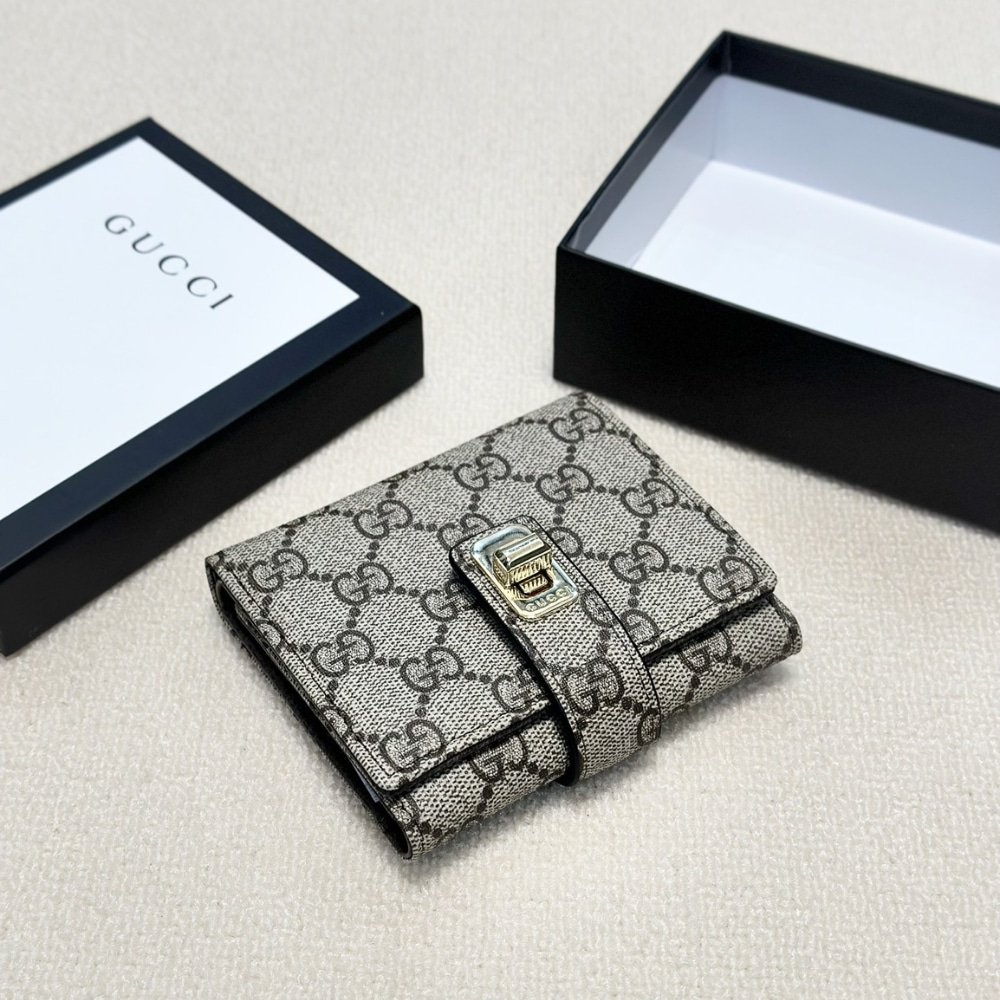 Gvc*1 Ophidia Short Wallet Canvas Grey 11Cm