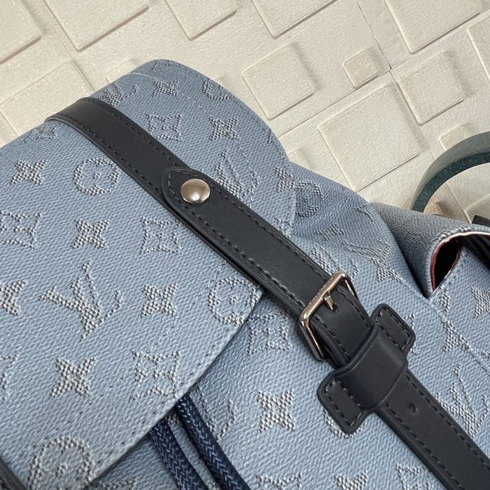 [S*per Vip 1:1] L0vis Vvtt0n Christopher MM Backpack Monogram Heritage Blue 44Cm M14676