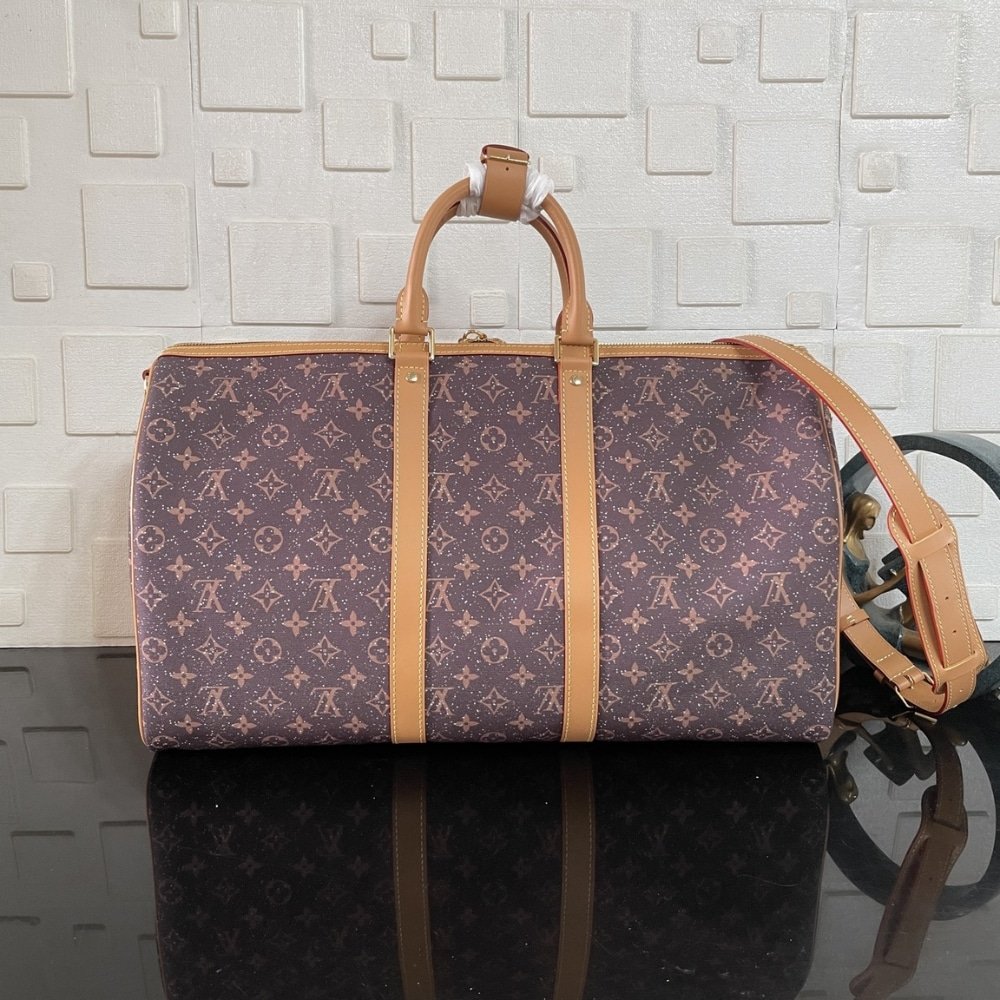 [S*per Vip 1:1] L0vis Vvtt0n Keepall Bandoulière 50 Satin Purple 50Cm M13977