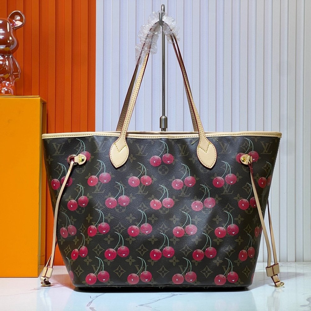L0vis Vvtt0n X Takashi Murakami Monogram Cerise Neverfull MM Brown 31Cm M13263