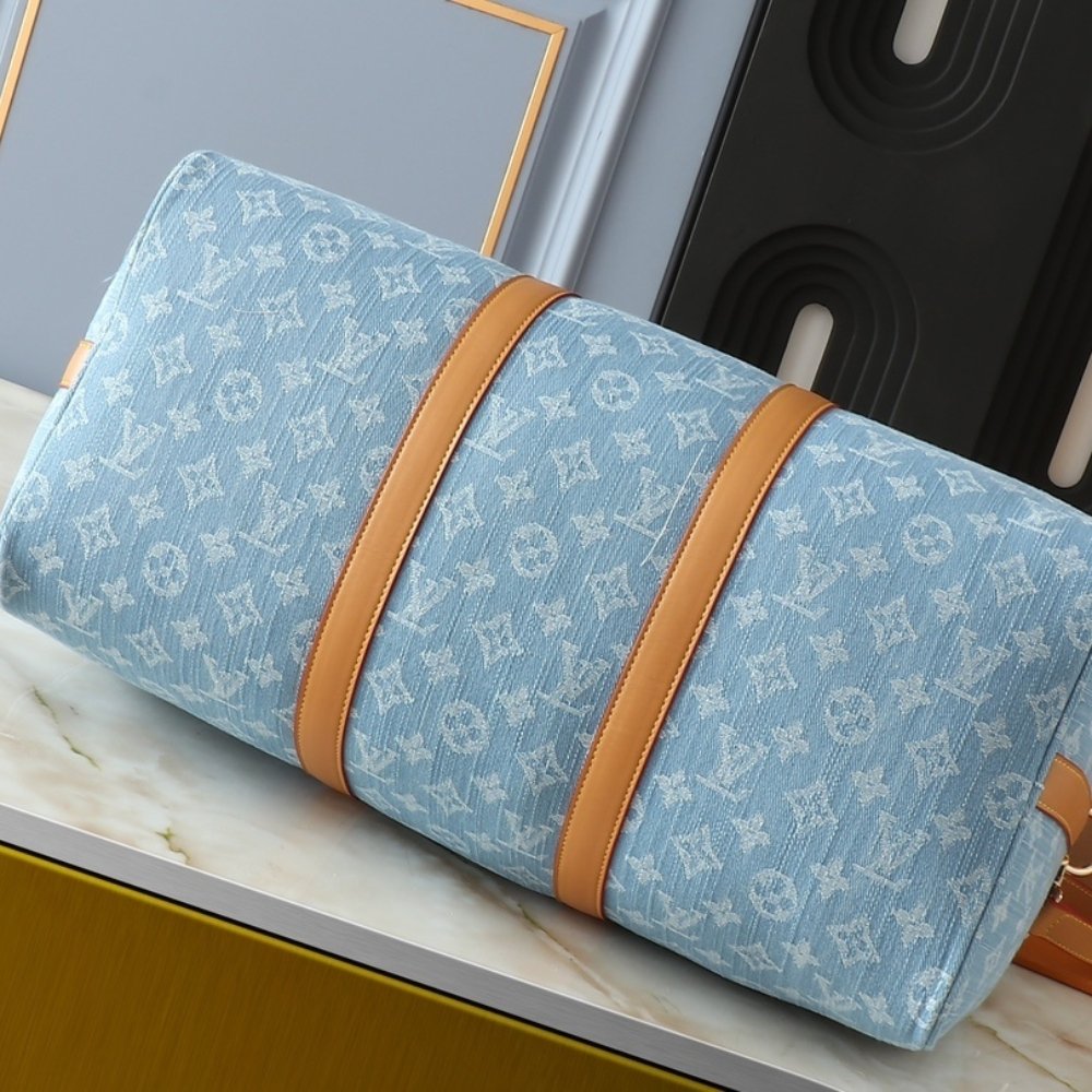 L0vis Vvtt0n Keepall Bandoulièrè 45 Bag Sky Blue Denim 45Cm M25334