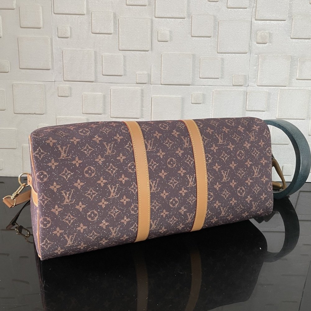 [S*per Vip 1:1] L0vis Vvtt0n Keepall Bandoulière 50 Satin Purple 50Cm M13977