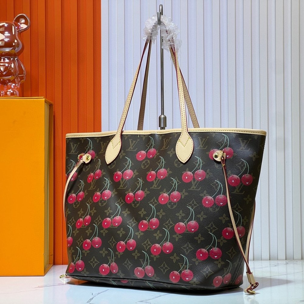 L0vis Vvtt0n X Takashi Murakami Monogram Cerise Neverfull MM Brown 31Cm M13263