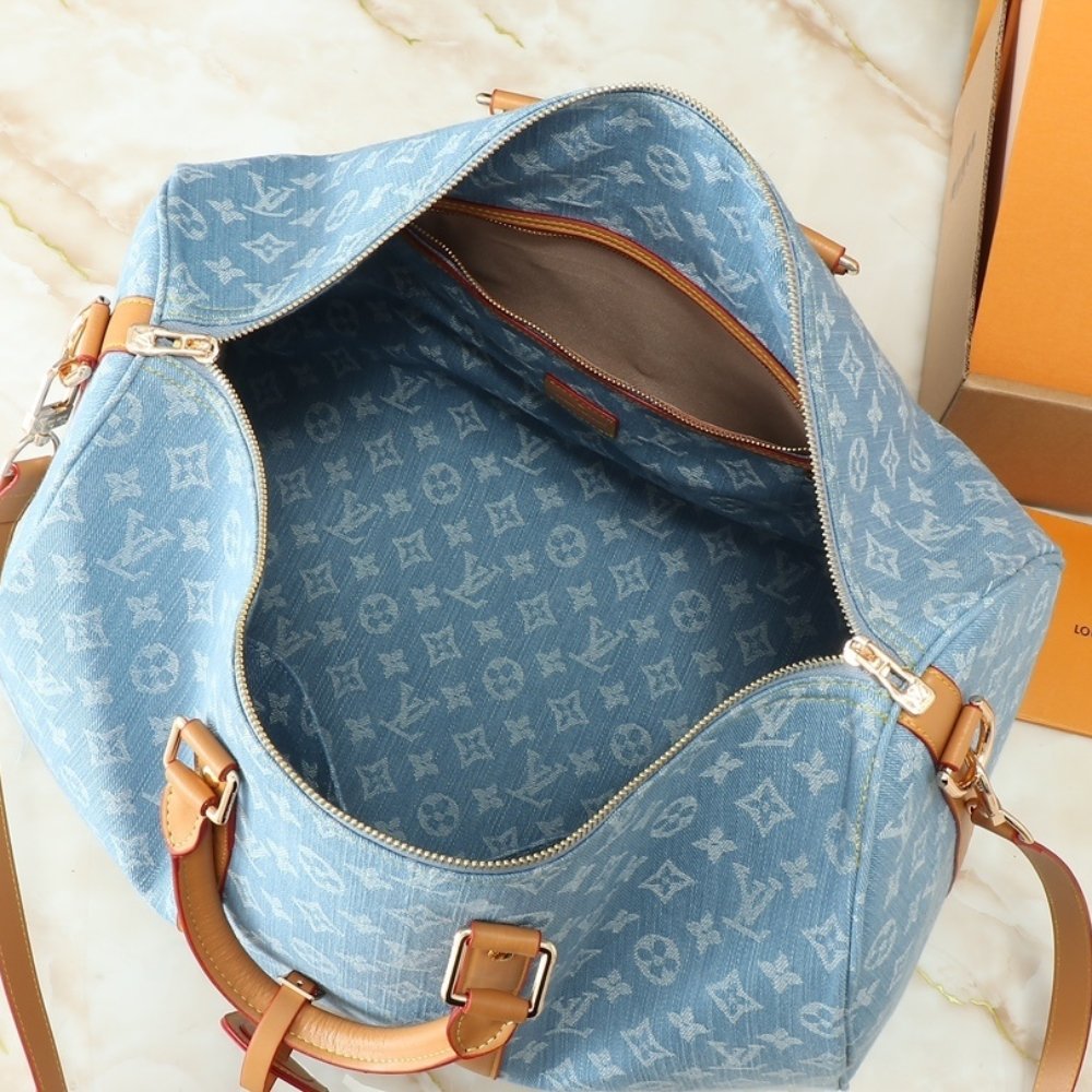L0vis Vvtt0n Keepall Bandoulièrè 45 Bag Sky Blue Denim 45Cm M25334