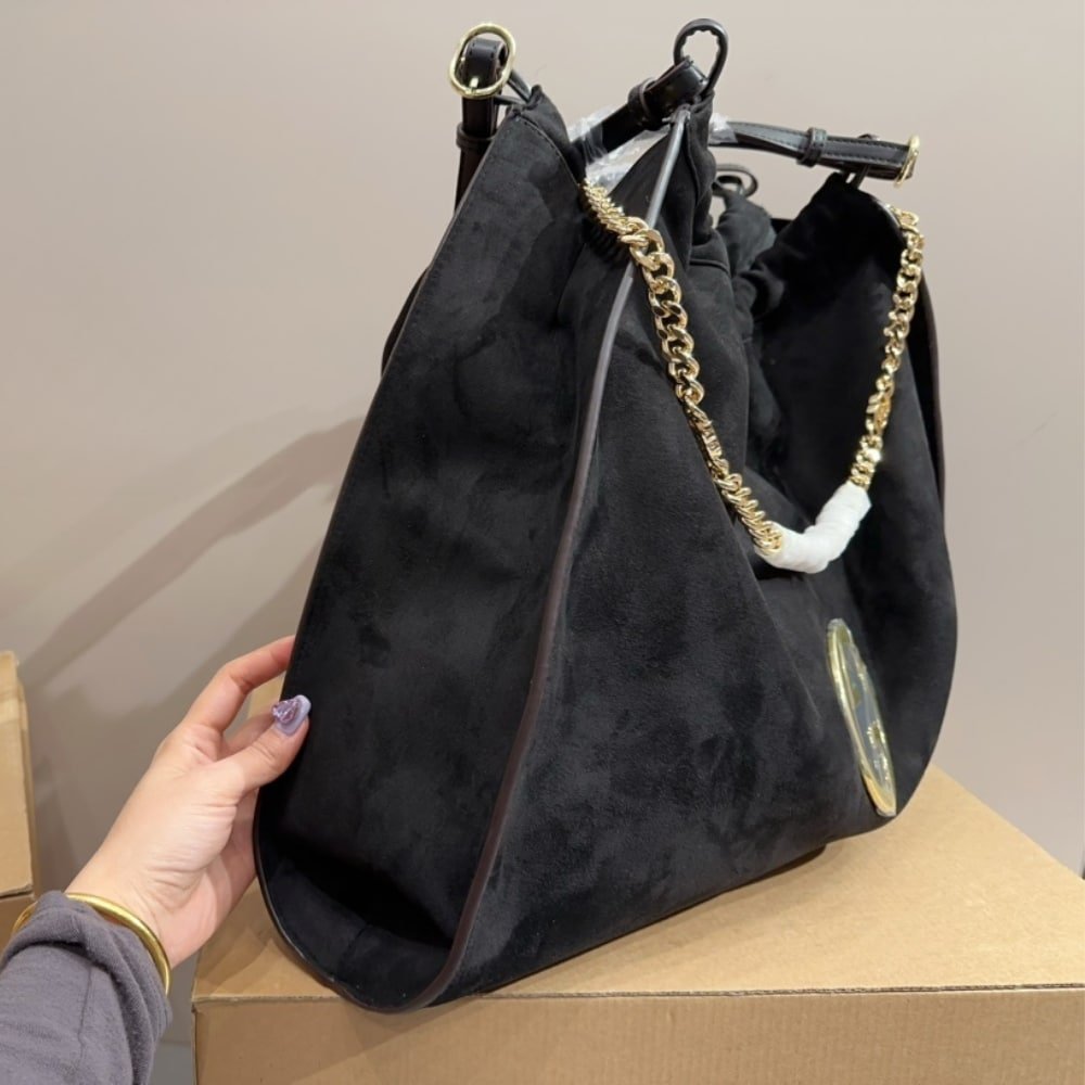 Gvc*1 Blondie Large Suede Tote Bag Black 50Cm