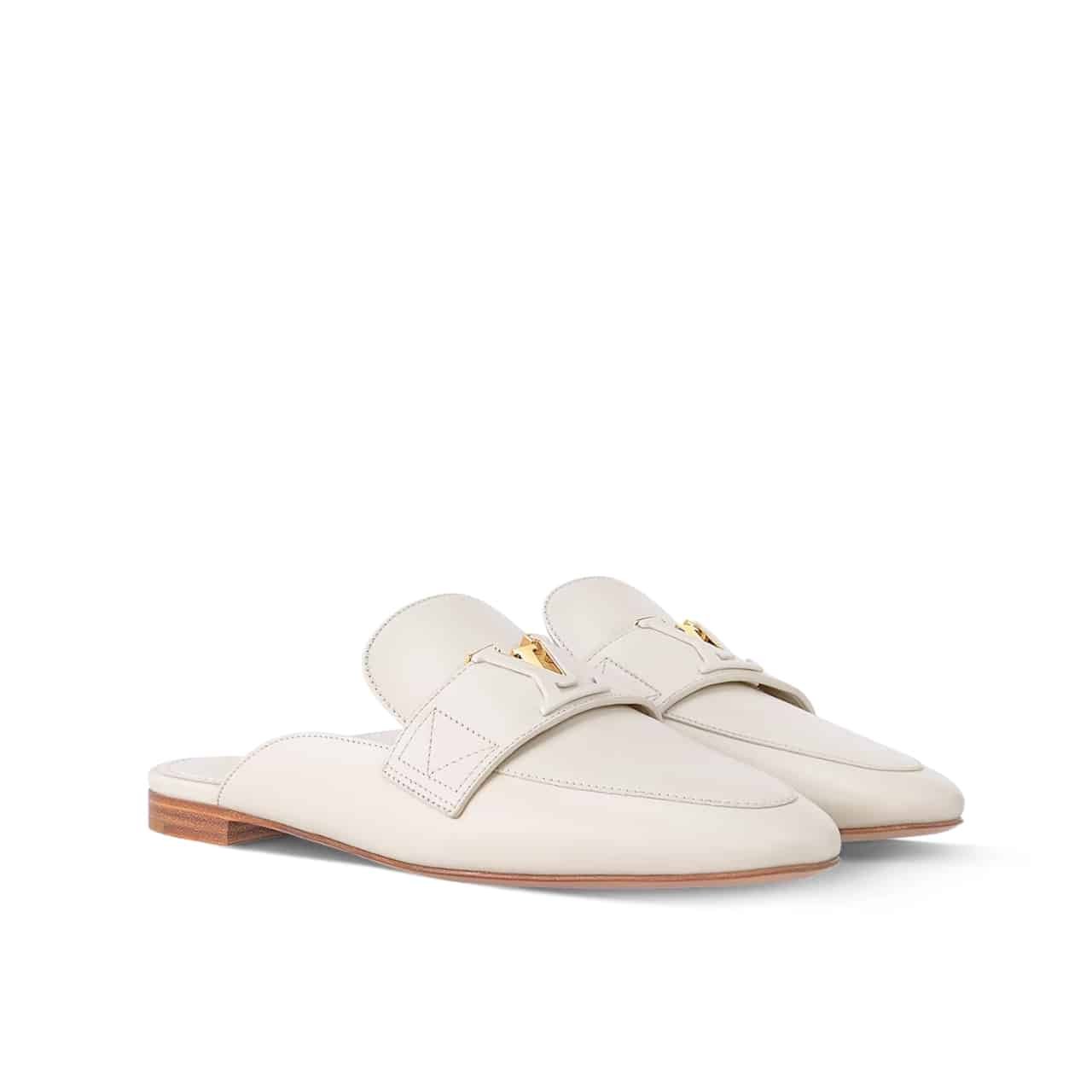 L0vis Vvtt0n Mare Open Back Loafer White