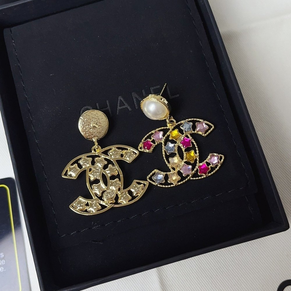 Ch**el Colorful Star Earings Abf197 B19940 Nafqf